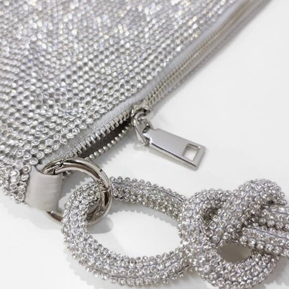 Slouchy Rhinestone Hobo Handbag - Picture 10 of 10